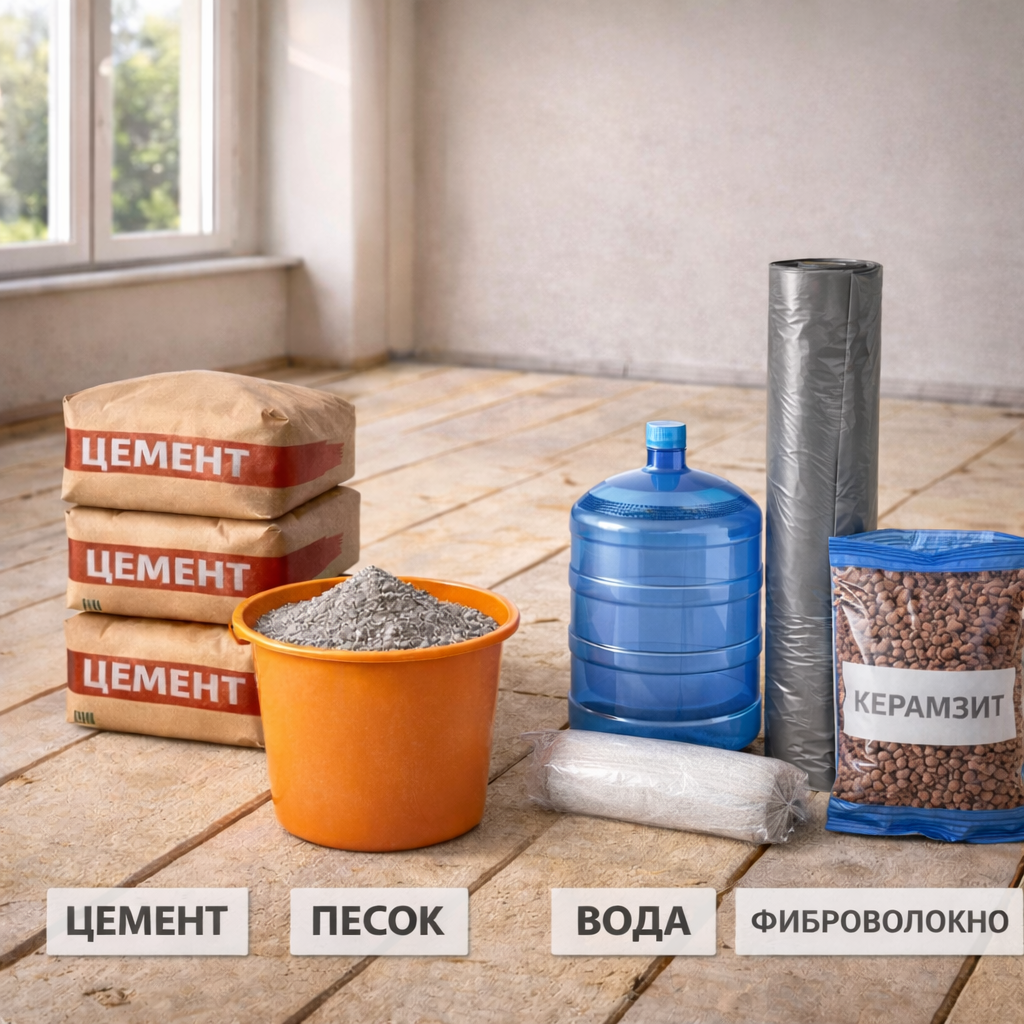 Материалы для полусухой стяжки